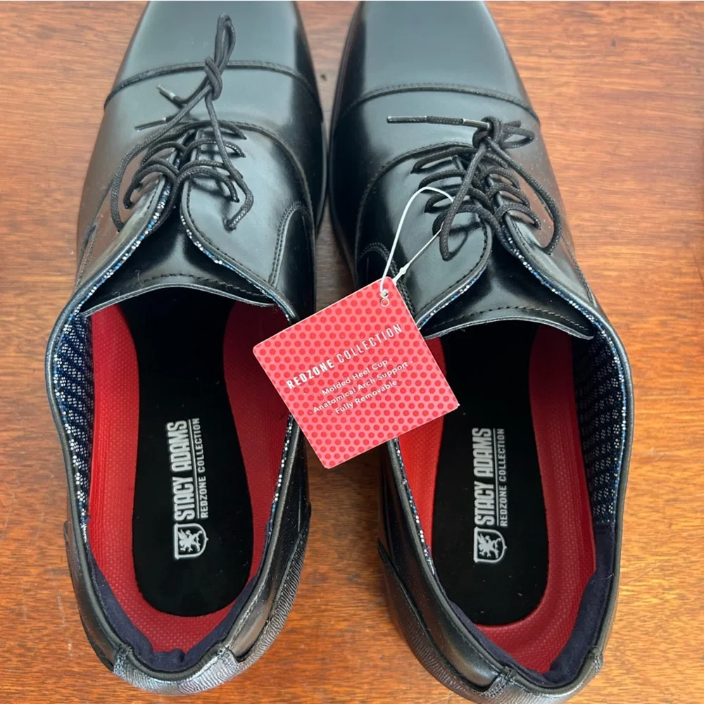 Stacy Adams NWT Black Kallum Cap Toe Lace Up Oxford 13 W Leather